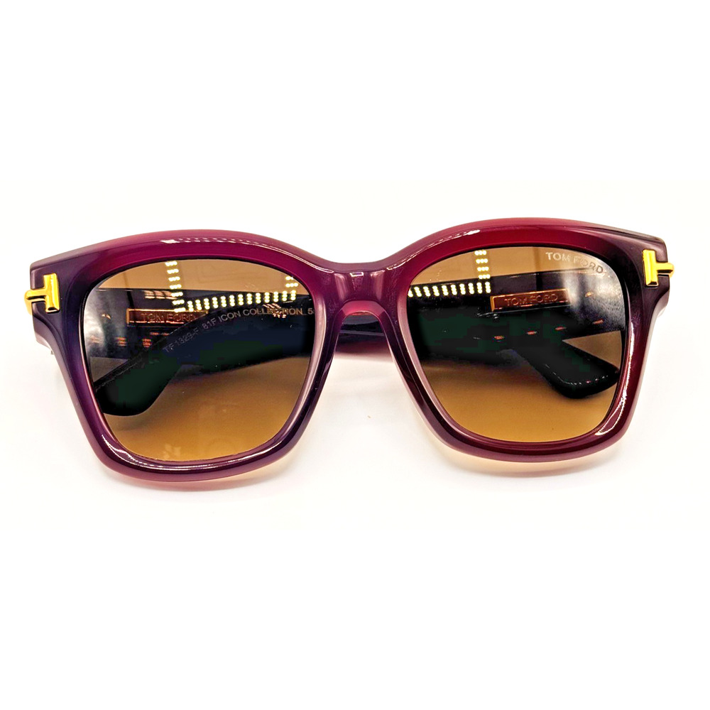 Tom Ford Sunglasses Icon TF1329-F 81F Violet Butterfly Brown Gradient Asian Fit